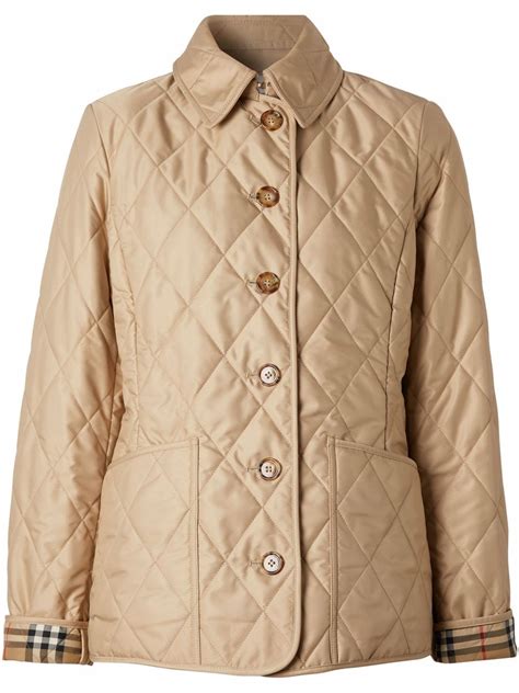 burberry diamond quilted jacket outlet|burberry diamond quilted fitted jacket.